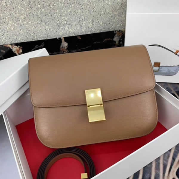 2019 Fake Celine Box Brown Shoulder Crossbody Bag 88007